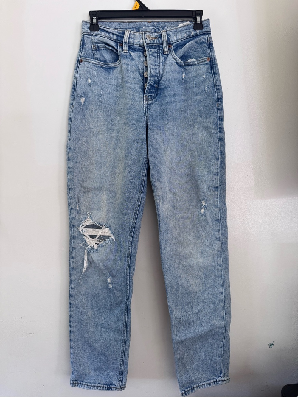 Old Navy Light Blue High-Rise Distressed Jeans